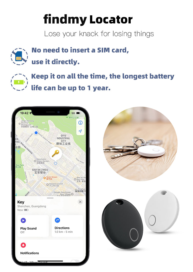 Anti-loss device pet  kid older  item finder location tracker (iOS only) Petfon N7