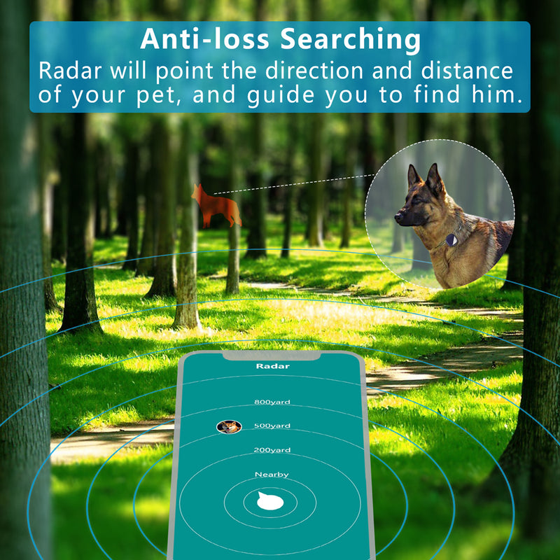  PETFON Rastreador GPS para mascotas, sin tarifa mensual,  dispositivo de collar de seguimiento en tiempo real, control de aplicación  para perros y mascotas Monitor de actividad : Electrónica